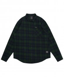 T37F OVERFIT CHECK SHIRTS (GREEN)