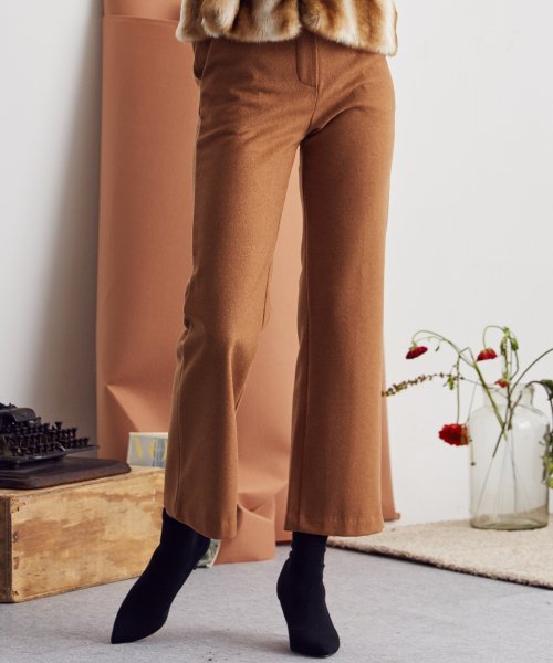 LA FLARE SLACKS(BEIGE)