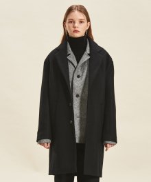 Thinsulate 3 Button Wool Coat BLACK