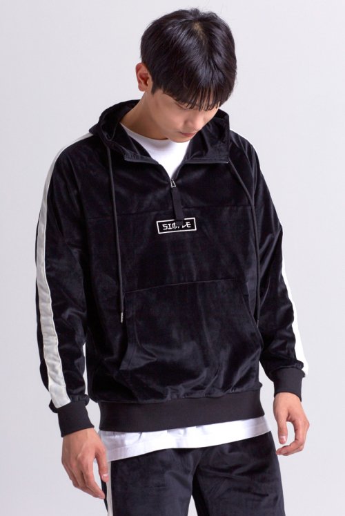 컨셉츄얼(conceptual) 벨벳 아노락 후드 집업 3Color