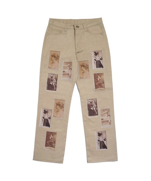 PATCHWORK PANTS, Beige