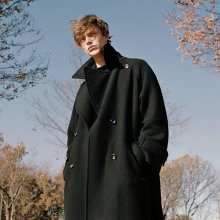 DOUBLE WOOL LONG COAT BLACK