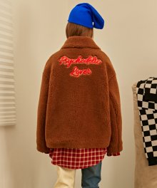 [UNISEX] PSYCHEDELIC LOVER TEDDY BEAR JACKET - BROWN