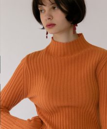 monts552 flared sleeves slim orange knit