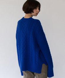 monts556 twist wool blue knit