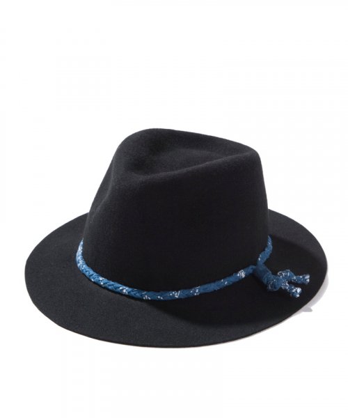 라디얼(RADIALL) RADIALL / HARVEST ROLLABLE FEDORA HAT / BLACK