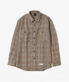 Hound Tooth Check Shirts [Brown]