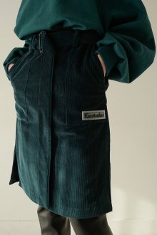 corduroy belt skirt(green)