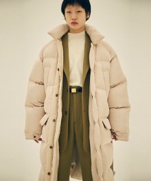Apollo Belted Long Duck Down Parka Cream