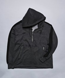 Half Zipup hoodie(CHARCOAL)