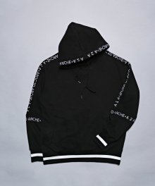 Side  Embroidery logo hoodie(BLACK)