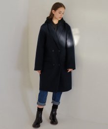MG7F DOUBLE MIDDLE COAT (NAVY)