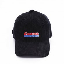 KIDS CAMPER CORDUROY BALL CAP (BLACK/BROWN)