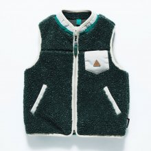 17 KIDS FLEECE VEST GREEN