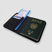 여권지갑 매트 블랙