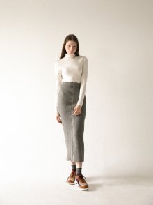 [sep.29]Grey Zip-Front Long Dress
