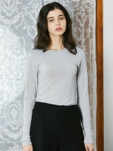 SIMPLE ROUND T-SHIRTGRAY