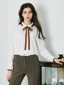 BROWN COMBI SHIRT WHITE