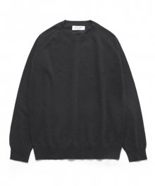 (Unisex) Cashmere Round knit_Black Bean