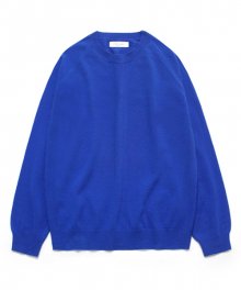 (Unisex) Cashmere Round knit_Real Blue