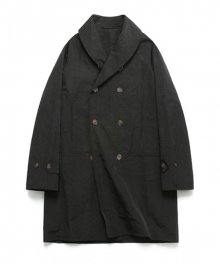 (Unisex) Shawl Collar Rain Coat_Black
