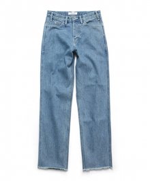 [LAFITS] (Unisex) Relax Crop jeans_Light Blue