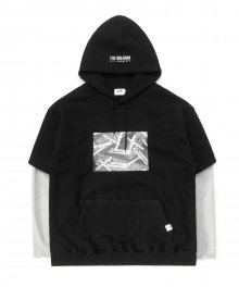 TW Layerd Hood Tee (Black)