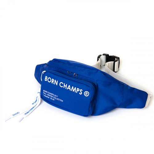 MUSINSA BORN CHAMPS BORN CHAMPS LOGO WAIST BAG BLUE CERFMBG02BL