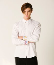 유니섹스 MET 커프스 셔츠 (흰색)