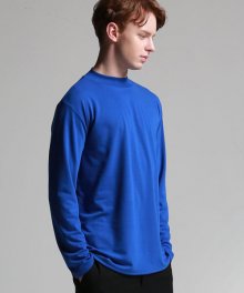 스탠다드 핏 반목 티셔츠 코발트 블루