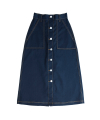 Cotton Long Skirt_Navy