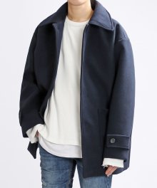 Dumpy Wool Coat (Zet Navy)