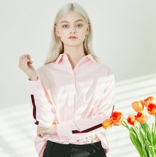 VELVET LINE POINT SHIRT_PINK