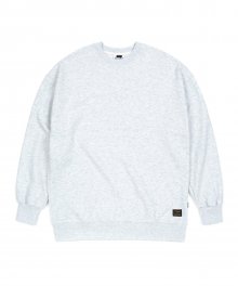 BLANK HEAVY SWEAT OVERSIZED CREWNECK WHITE MELANGE