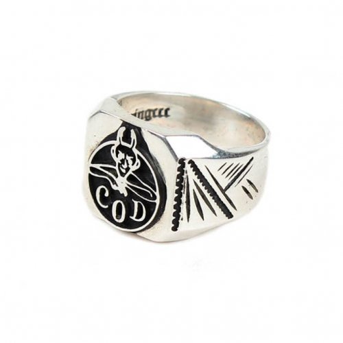 에이징씨씨씨(aging) 303# 92.5 SILVER DEVIL RING BLACK