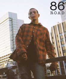 2806 Oversize check shirt(Red)