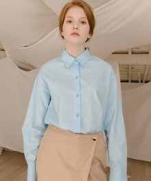 monts616 round- puff basic sora shirt