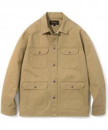 cotton camp jacket beige