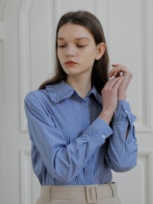 wave stripe shirts_blue