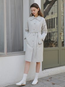 frill trench coat_light grey