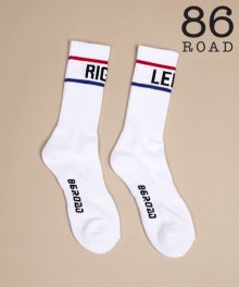 Right Left white socks