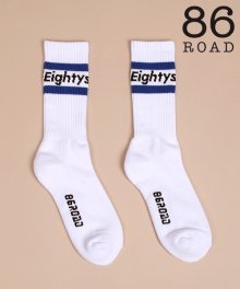 Eightysix white socks(Blue)