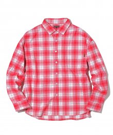 Oversized Check Shirt Red