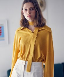 LS COLLAR T-SHIRT(YELLOW)