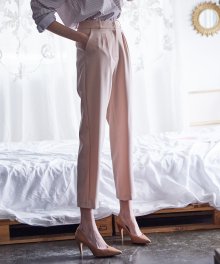 LS TUCK SLACKS(BEIGE)