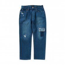 18SS STANDARD ANKLE PATCHWORK DENIM MEDIUM WASHED