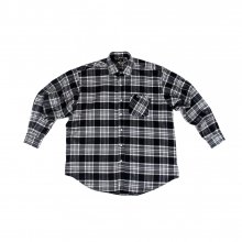 Oval Logo Check Shirts_Black