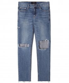 M#1520 box cut slim crop jeans