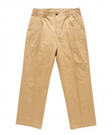 Wide Cotton Pants (Beige)