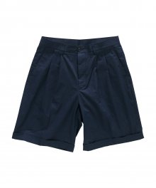 Wide Turn Up Shorts (Navy)